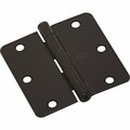 National 3 In. Oil Rubbed Bronze 1/4 In. Radius Door Hinge N830202